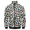 Herenjassen Luipaardprint Rits Hoodies Sweatshirts 3D Gedrukt Voor Heren Dames Kleding Casual Mode Trendy Unisex Jasje Tops