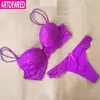 ArtdewRed Brand Temptation Lace Brief Women Bra Set Intimate Plus Size ABC Push Up Sets Sexy Underwear Panty 240127