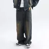 Jean Baggy délavé pour hommes, pantalon Vintage Y2k Grunge des années 90, surdimensionné, Hip Hop, en détresse, pantalon en Denim à jambes larges 240122
