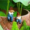 6PCS Garden żywica krasnoludzki Gnomy Ozdoby Zabawne niegrzeczna figura Statua Mini Fairy Landscape Yard Grass Dekoracja kwiatowa 240122