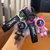 Keychains Astronaut Outer Space Keychain Cute Bear Key Chain Cartoon Pendant Ring Gifts For Women Girls