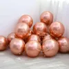 20 pçs 12 polegada nova cor rosa ouro balões metálicos lilás roxo cromo luz verde globos de látex para decoração de festa de aniversário de casamento y2544