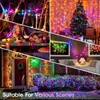 Cordas 2024 RGB IC Natal Fada Luz Inteligente App One-to-One Controle String Bluetooth À Prova D 'Água USB LED Xmas Tree Garland