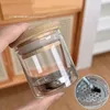 Bouteilles de rangement pour stylo de lavage des ongles, technologie de tasse, verre cristal, filtre à mailles en acier inoxydable, outil de brosse de thérapie à paillettes