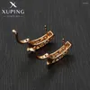 Серьги-кольца Xuping, ювелирные изделия, модные элегантные серьги золотого цвета для женщин, подарок X000468053