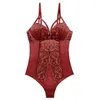 Bh-sets Wriufred Eendelig ondergoed Dames Kleine borsten Verzamelen Lingerie Ademende en verstelbare sexy kanten bh-bodysuit