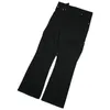 Men's Pants VUjade Workwear Fashion Contrast Stitching Patchwork Black Loose Straight Casual Unisex Belted Washed Long Trousers