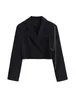 Women's Suits JMPRS Summer Women Thin Blazer Button Fashion Streetwear Long Sleeve Fall Crop Jacket Loos All-match Elegant Ladies Suit Coat