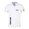 Men's Polos RICARD 2024 Spring And Summer Stritching Shorts Sleeve Polo Breathable Business Clothes Tee Shirt