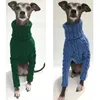 Hundebekleidung Winter-Pullover mit hohem Kragen, italienischer Windhund, Whitbit, Rollkragenpullover, warmer Overall, Mantel für Welpen, thermisch gestrickt