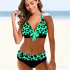 Frauen Bademode Hohe Taille Bikini Frau Badeanzug Zwei Stück Set Strand Tragen Badeanzug Weibliche Design Druck Baden