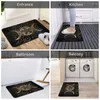 Dywany Triple Moon Bogini Pentagram Door Door Bath Mats Anti-Slip Goth Witch Pagan Wiccan Doormat Balkon dywan dywan wejściowy