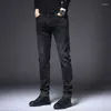 Men's Jeans Man Cowboy Pants Slim Fit Tight Pipe Trousers Black With Pockets Skinny Y2k Streetwear Grunge 2024 Fashion Plus Size