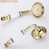 Retail wholesale solid copper antique brass handheld shower luxury batnroom Hand Shower Head YT-5191 240202