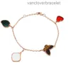 Van Clover Braclet Cleef braccialetti con ciondoli gioielli firmati vc quadrifoglio fiore pieno di diamanti fibbia cuore farfalla struttura in oro