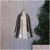 Party Decoration 12Pcs/Pack 7 8Cm Handmade Black Painting Bell Shaped Glass Pendant Christmas Day Tree Hanger Craft Drop Delivery Ho Dhrdn