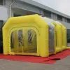 Conjunto completo por atacado 10x5x4mH (33x16,5x13,2 pés) cinza / branco / azul / amarelo / roxo Cabine de cozimento de tinta spray inflável para pintura de carro gigante tenda de cabine para venda
