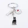 Porte-clés Cane Corso chien porte-clés pour hommes femmes argent couleur métal alliage pendentif sac charme voiture porte-clés porte-anneau bibelot