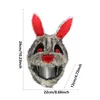 Motorcycle Helmets Helmet Cover Funny Cartoon Plush Protective Full Face Bloody Bunny Halloween Party Props