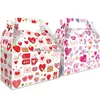 Present Wrap Valentine Paper Gift Bag Red Pink Love Printed Par 210G Eco-vänlig tjejvän Födelsedag Wrap Drop Delivery Home Garden Dhreq