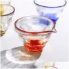 Tasses à thé Tasse à thé en verre résistant à la chaleur Thé japonais Kung Fu Drinkware 25 ml 35 ml 40 ml Tasse créative Livraison directe Maison Jardin Cuisine, Din Dhvwe