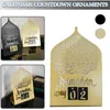 Placas decorativas decoração de mesa calendário contagem regressiva metal ramadan eid mubarak casa decorações de mesa