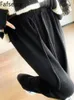 Winter Cotton Women's Corduroy Pants with Velvet Korean Thick Warm Wide Leg Trousers Female Floor-length Pants Stacked Joggers 240122