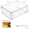 Boîtes de rangement Bacs Réfrigérateur Organisateur Bacs Clair Fruits Aliments Pots Boîte De Rangement Avec Poignée Pour Zer Armoire Accessoires De Cuisine Org Dhgan