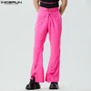 Herrbyxor män solid färg snör upp joggar streetwear casual byxor lösa 2024 mode manlig blossed s-5xl incerun