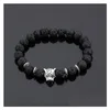 Bracelets de charme Bracelet à breloques hommes Bracelets or pierres naturelles pour femmes homme bijoux de mode perle livraison directe bijoux Bracelets Dhq9G