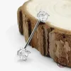 925 Sterling Silber Nippel Piercing Ring Zirkon Zunge Nägel Lippen Piercing Ohr Knochen Ringe Körper Piercing Schmuck 240127