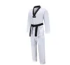 TKD Kostuums Kleding Witte Taekwondo Uniformen WTF Karate Judo Dobok Kleding Kinderen Volwassen Unisex Lange Mouw Gi Uniform 240122