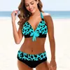 Frauen Bademode Hohe Taille Bikini Frau Badeanzug Zwei Stück Set Strand Tragen Badeanzug Weibliche Design Druck Baden