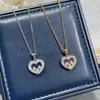 Pingentes doce romântico 925 prata esterlina três diamantes rotativo coração colar para feminino simples moda marca de luxo jóias presente
