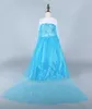 어린 소녀 눈 공주 팬시 드레스 퀸 의상 블루 할로윈 드레스 케이프 파티 공연 생일 복장