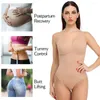 Kvinnors Shapers Deep V Neck Shapewear Bodysuit Thong Shaper för kvinnor i midjetränare Body Slimming Underwear Inbyggda BRA CAMISOLES TOPS