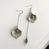 Boucles d'oreilles mode coréenne tempérament asymétrique fleurs blanches sauvages pétales irréguliers pour femme Brincos