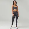 Yoga Lu-010 conjunto tie tingido impresso sutiã esportivo legging calças femininas roupas de ginásio tanque calças superiores roupa interior jogging su h alta igh
