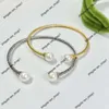 Designer Jewelry Bracelet Fashion Brand Davids Fashionable and Popular Pearl Open Bracelet Twisted Thread Handicraft Quick Sale