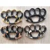 Four Finger Self-defense Buckle Tiger Hand Brace Fist Zinc Alloy Material Sturdy and Wear-resistant Designers Large Rope 663P