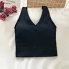 Womens Tanks V Neck Solid Color Basic Ribbed Knitted Tank Top Summer Sleeveless Woman Tops Casual Bra Vest T-Shirts Sports Camisole With