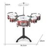 Моделирование джазовой барабанной музыки с 5 наборами барабанов Музыкальные инструменты Игрушки Палочки для тарелок Рок-набор Игрушка для ручных инструментов 240124