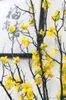 Decorative Flowers 1 PCS 90 Cm Beautiful Artificial Winter Jasmine Plastic Branch With Yellow Home Decoration F408
