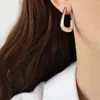 Stud Earrings 316L Stainless Steel Glossy Wrap-around Personality Design Casual Ladies Daily Waterproof Accessory Friendship Gifts