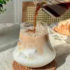 Vinglasögon vintage mjölkglasvattenmugg juice kopp stor kapacitet transparent värmebeständig te kaffe cocktail whisky
