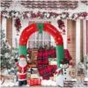 クリスマスの装飾アーチインフレータブルサンタスノーマンアーチウェイホームガーデンの装飾屋外ドロップデリバリーDHOC6