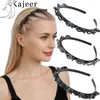 Hårtillbehör Kajeer Black Braider Clip Burst Pin Frisyr Bring Hoop Multi-våningar Wisp Air Weave Head Styling Tool Rhinestone