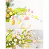 Fiori decorativi Q6PE Uova di Pasqua Ramo di un albero Simulazione Bouquet Festival fai da te Decorazioni per la casa di nozze