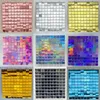 Party Decoration 24 Pcs Glitter Sequins Background Wall Panel Gold Square Transparent Snap Wedding Birthday Year