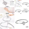 Bracciale Fine Jewelry Autentico 925 Sterling Sier Star Cubic Zircon Cuff Braccialetti per donne eleganti Kfb773-T Bracciale Drop Delivery Jewelr Dhas5